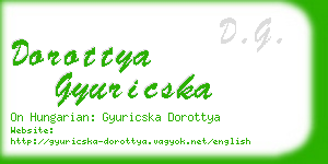 dorottya gyuricska business card
